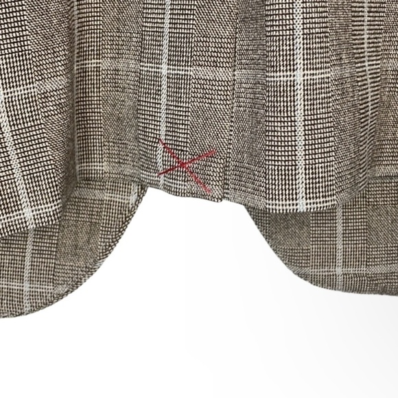NWT A NEW DAY BROWN PLAID LINED BLAZER, SIZE 2 - Picture 4 of 9